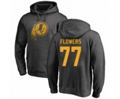 Football Washington Redskins #77 Ereck Flowers Ash One Color Pullover Hoodie