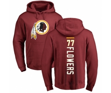 Football Washington Redskins #77 Ereck Flowers Maroon Backer Pullover Hoodie