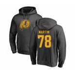 Football Washington Redskins #78 Wes Martin Ash One Color Pullover Hoodie