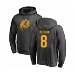 Football Washington Redskins #8 Case Keenum Ash One Color Pullover Hoodie