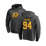 Football Washington Redskins #94 Da'Ron Payne Ash One Color Pullover Hoodie