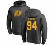 Football Washington Redskins #94 Da'Ron Payne Ash One Color Pullover Hoodie