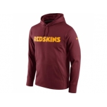 Men Washington Redskins Nike Burgundy Circuit Wordmark Essential Performance Pullover Hoodi