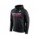 Men's Washington Redskins Black Breast Cancer Awareness Circuit Performance Pullover Hoodie