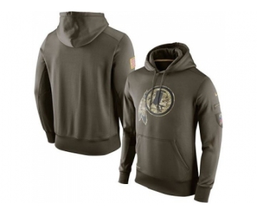 Men's Washington Redskins Nike Olive Salute To Service KO Performance Hoodie