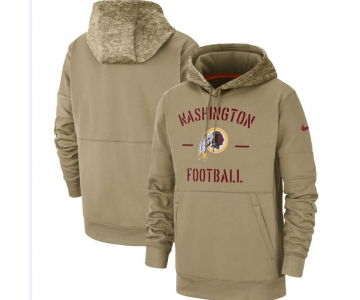 Men's Washington Redskins Nike Tan 2019 Salute to Service Sideline Therma Pullover