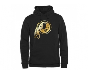 Men's Washington Redskins Pro Line Black Gold Collection Pullover Hoodie