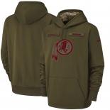 NFL Nike Washington Redskins  2018 Army Green Blank  Salute To Service Men's Pullover Hoodie