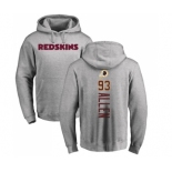 NFL Nike Washington Redskins #93 Jonathan Allen Ash Backer Pullover Hoodie