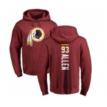 NFL Nike Washington Redskins #93 Jonathan Allen Maroon Backer Pullover Hoodie