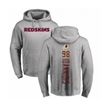 NFL Nike Washington Redskins #98 Matt Ioannidis Ash Backer Pullover Hoodie