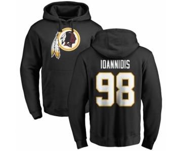 NFL Nike Washington Redskins #98 Matt Ioannidis Black Name & Number Logo Pullover Hoodie