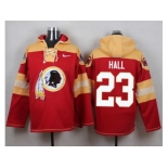 Nike Washington Redskins #23 DeAngelo Hall Burgundy Red Player Pullover NFL Hoodie