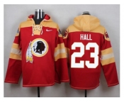 Nike Washington Redskins #23 DeAngelo Hall Burgundy Red Player Pullover NFL Hoodie