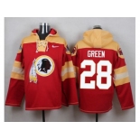 Nike Washington Redskins #28 Darrell Green Burgundy Red Player Pullover NFL Hoodie