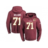 Nike Washington Redskins #71 Trent Williams Burgundy Red Name & Number Pullover NFL Hoodie