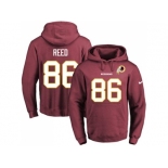 Nike Washington Redskins #86 Jordan Reed Burgundy Red Name & Number Pullover NFL Hoodie