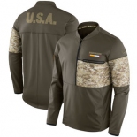 Nike Washington Redskins Olive Salute to Service Sideline Hybrid Half-Zip Pullover Jacket