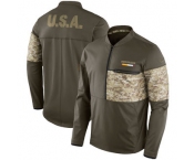 Nike Washington Redskins Olive Salute to Service Sideline Hybrid Half-Zip Pullover Jacket