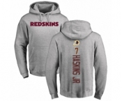 Washington Redskins #7 Dwayne Haskins Ash Backer Pullover Hoodie