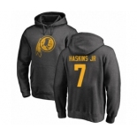 Washington Redskins #7 Dwayne Haskins Ash One Color Pullover Hoodie