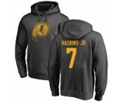 Washington Redskins #7 Dwayne Haskins Ash One Color Pullover Hoodie