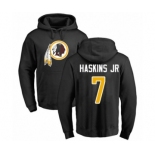 Washington Redskins #7 Dwayne Haskins Black Name & Number Logo Pullover Hoodie