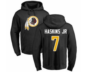 Washington Redskins #7 Dwayne Haskins Black Name & Number Logo Pullover Hoodie