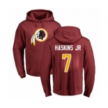 Washington Redskins #7 Dwayne Haskins Maroon Name & Number Logo Pullover Hoodie