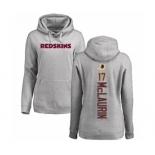 Football Women's Washington Redskins #17 Terry McLaurin Ash Backer Pullover Hoodie