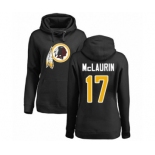 Football Women's Washington Redskins #17 Terry McLaurin Black Name & Number Logo Pullover Hoodie