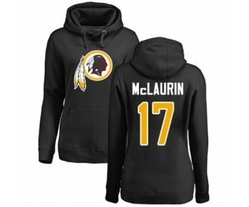 Football Women's Washington Redskins #17 Terry McLaurin Black Name & Number Logo Pullover Hoodie