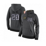 Football Women's Washington Redskins #20 Landon Collins Stitched Black Anthracite Salute to Service Player Performance Hoodie