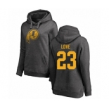 Football Women's Washington Redskins #23 Bryce Love Ash One Color Pullover Hoodie