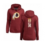 Football Women's Washington Redskins #23 Bryce Love Maroon Backer Pullover Hoodie