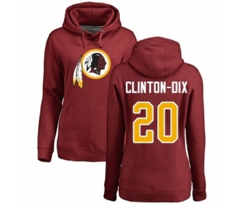 NFL Women's Nike Washington Redskins #20 Ha Clinton-Dix Maroon Name & Number Logo Pullover Hoodie