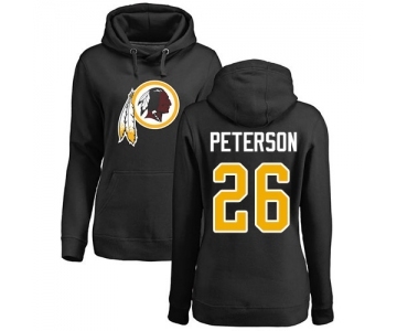 NFL Women's Nike Washington Redskins #26 Adrian Peterson Black Name & Number Logo Pullover Hoodie