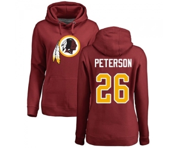 NFL Women's Nike Washington Redskins #26 Adrian Peterson Maroon Name & Number Logo Pullover Hoodie