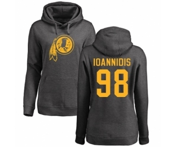 NFL Women's Nike Washington Redskins #98 Matt Ioannidis Ash One Color Pullover Hoodie