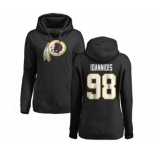 NFL Women's Nike Washington Redskins #98 Matt Ioannidis Black Name & Number Logo Pullover Hoodie