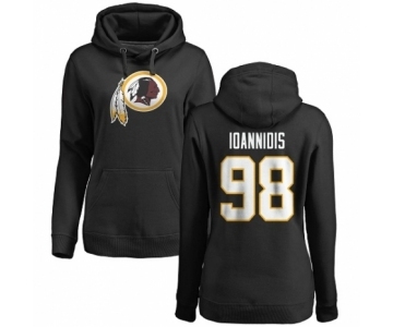 NFL Women's Nike Washington Redskins #98 Matt Ioannidis Black Name & Number Logo Pullover Hoodie