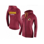 Women Nike Washington Redskins Full-Zip Performance Hoodie Red_1