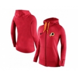 Women Nike Washington Redskins Full-Zip Performance Hoodie Red_2