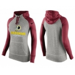 Women Nike Washington Redskins Performance Hoodie Grey & Red_1