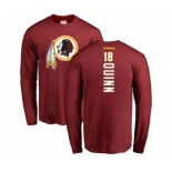 Football Washington Redskins #18 Trey Quinn Maroon Backer Long Sleeve T-Shirt