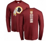 Football Washington Redskins #18 Trey Quinn Maroon Backer Long Sleeve T-Shirt