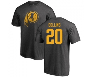 Football Washington Redskins #20 Landon Collins Ash One Color T-Shirt