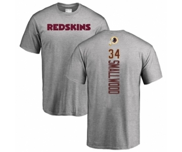 Football Washington Redskins #34 Wendell Smallwood Ash Backer T-Shirt