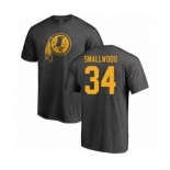 Football Washington Redskins #34 Wendell Smallwood Ash One Color T-Shirt