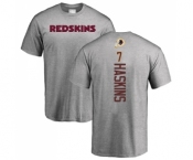 Football Washington Redskins #7 Dwayne Haskins Ash Backer T-Shirt